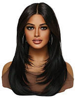 Перука брюнетки, термоволокно DC XOUJE Long Black