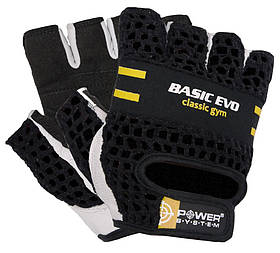 Рукавички для фітнесу Power System PS-2100 Basic EVO Black/Yellow Line XS