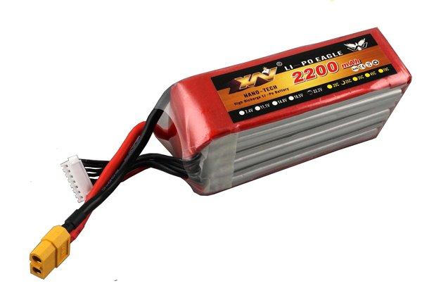 Акумулятор 2200mAh 5035110 22.2V 6S високострумовий 25C для квадрокоптерів, дронів, радіокерованих моделей