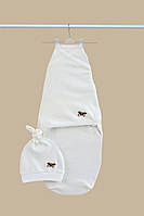 Пеленка-кокон с шапочкой детская европеленка пеленка кокон на липучках для новорожденного 0-3 и 3-6 мес