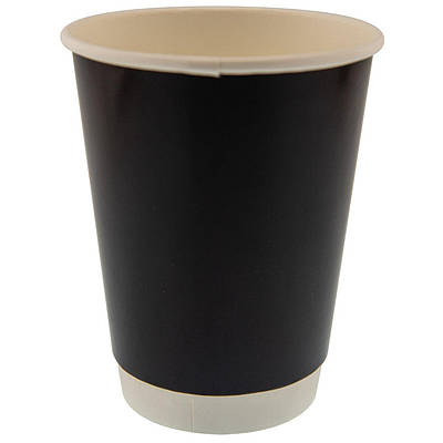 Стакан 350мл чорний глянцевий (30шт/уп)