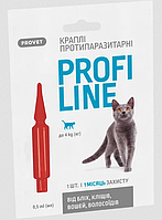 ProVet ПрофіЛайн краплі від бліх і кліщів для кішок до 4 кг (1 піпетка)