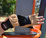 Рукавички для фітнесу MadMax MFG-444 Fitness Brown S, фото 10
