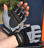 Рукавички для фітнесу MadMax MFG-871 Damasteel Grey/Black M, фото 7