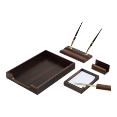 Набір настільний з натурального дерева DIRECT, 5 предметів, горіх