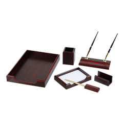 Набір настільний з натурального дерева DIRECT, 6 предметів, червоне дерево