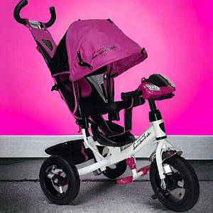 Велосипед триколісний з батьківською ручкою (надувні колеса) Lamborghini L2 Air L2000 Рожевий