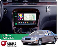 Штатна магнітола Sigma Pro 9464 4+64 Gb Mercedes-Benz S-Class W220 VV220 1998-2005 9"