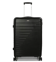 Дорожный качественный маленький чемодан полипропилен размер S Madisson на 4 колесах цвет чорный ручна кладь
