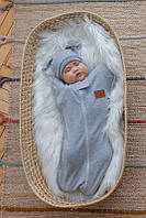 Пеленка-кокон с шапочкой детская европеленка пеленка кокон на молнии для новорожденного 0-3 и 3-6 мес