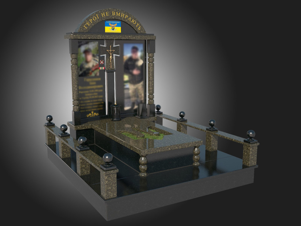 Пам'ятник герою України на могилу 2000*3000