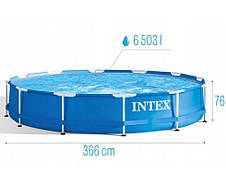 Басейн каркасний Intex 28210 розмір 366x76см, об'єм 6503л, фото 4