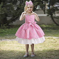 Детское карнавальное нарядное платье для девочки Барби с обручем 130 (6T)