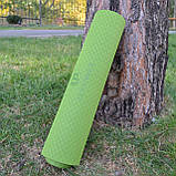 Килимок для йоги та фітнесу U-POWEX TPE Yoga mat Green/Black (183х61х0.6), фото 6