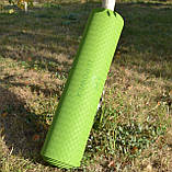 Килимок для йоги та фітнесу U-POWEX TPE Yoga mat Green/Black (183х61х0.6), фото 9