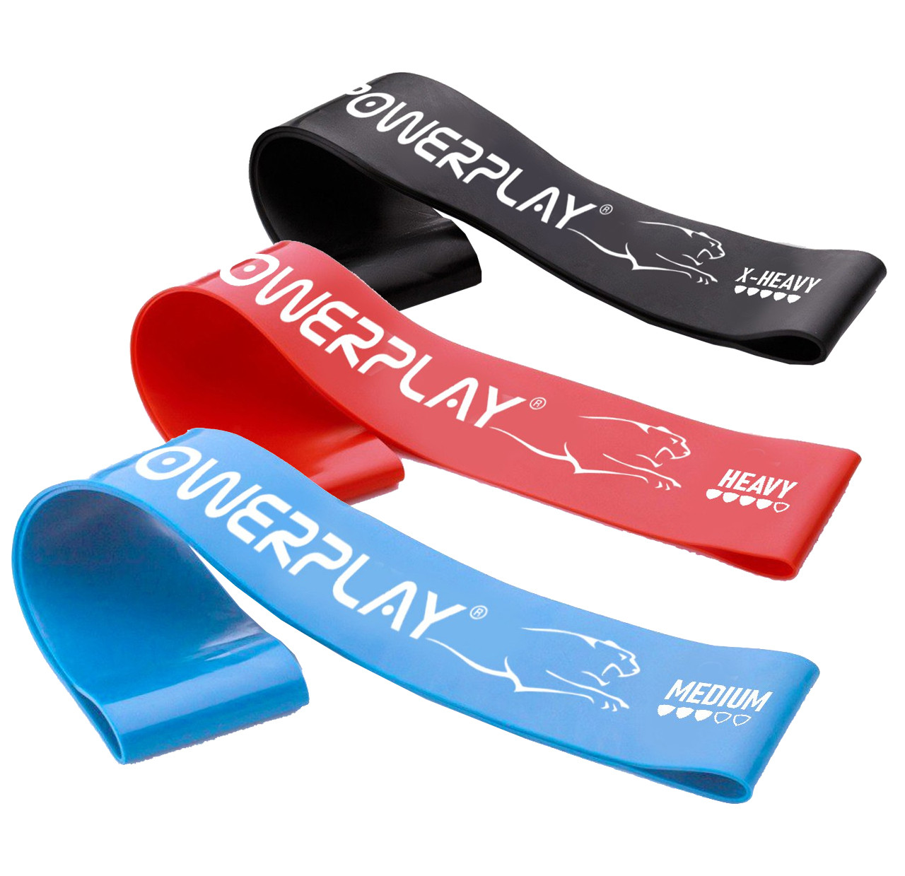 Резинки для фітнесу (стрічка-еспандер) PowerPlay 4113 Mini Power Band Set набір із 3 шт. (опір від 10-20 кг), фото 1