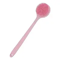 Силиконовая щетка для ванны с длинной ручкой RD-3054 Розовая Лучшая цена