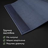 Фітнес пояс для схуднення неопреновий, Жироспалюючий пояс для живота для схуднення 100 х 30 см Синій (52), фото 6