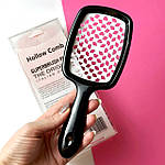Гребінець для волосся Superbrush Plus Hollow Comb, чорний/білий, фото 3