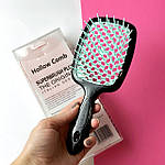 Гребінець для волосся Superbrush Plus Hollow Comb, чорний/м'ятний, фото 2