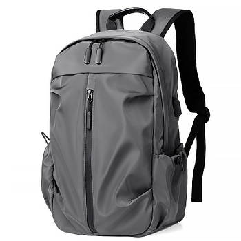 Рюкзак для ноутбука 16" Lesko 3030 Dark Gray 20-35L з USB-роз'ємом міський