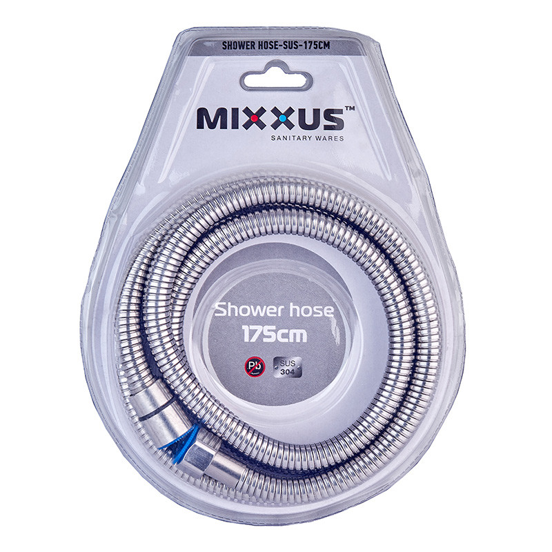 Шланг для душу Mixxus Shower hose-SUS-175cm з нерж. сталі SUS304 (MI6054)