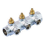 Колектор вентильний з адаптером Koer KR.1127-3 - 1"x3 - 3/4 Ways (євроконус-площина) (KR4947), фото 3