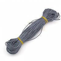 Шнур Вощеный Хлопковый, Цвет: Серый, Размер: Толщина 1мм, около 60-65м/связка