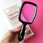 Гребінець для волосся Superbrush Plus Hollow Comb, чорний/малиновий, фото 3