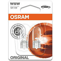 Лампа Osram накаливания 12V W5W 5W W2,1x9.5D Original Line (2шт) (OS_2825-02B)