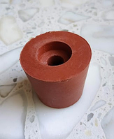 Пробка гумова №2 ø 39/31мм для гідрозатвору на сулію з отвором ø 9мм під гідрозатвор