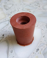 Пробка гумова №1 ø 32/25мм для гідрозатвору на сулію з отвором ø 9мм під гідрозатвор