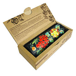 Футляр для окулярів з рукописним малюнком "Петриківський Розпис". Acropolis Ф-60/80п