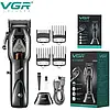 Машинка для стрижки (триммер) VGR V-653 професійна з підставкою для заряджання, фото 3