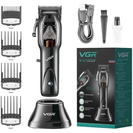 Машинка для стрижки (триммер) VGR V-653 професійна з підставкою для заряджання, фото 1