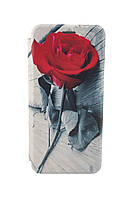 Чехол книжка Premium для телефона Xiaomi Mi 11 Lite на магните с подставкой рисунок роза