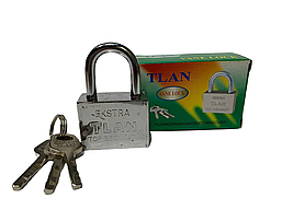 Замок Extra 40мм срібло 3 ключа в пач. 6 штв кор №ТLS01-40 РОЗПРОДАЖ