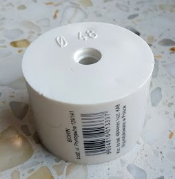 Пробка гумова ø 48/44мм Biowin для гідрозатвору на сулію з отвором ø 7мм під гідрозатвор, фото 1