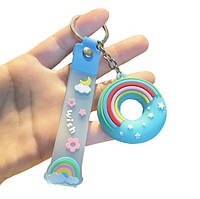 Брелок райдужний пончик Blue