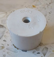 Пробка гумова ø 43/40мм Biowin для гідрозатвору на сулію з отвором ø 7мм під гідрозатвор