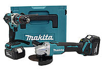 Набор аккумуляторного инструмента Makita 2 в 1 (24V/5A) шуруповерт Makita DTW 485, болгарка Makita DGA 404