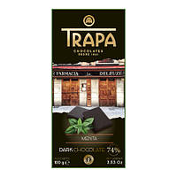 Шоколад Trapa Dark Chocolate 74% Menta черный с мятой начинкой, 100 г, 15 уп/ящ