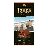 Шоколад Trapa Milk Chocolate Caramel&Sea salt молочный с карамелью и солью, 100 г, 15 уп/ящ