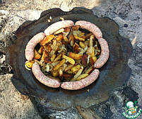 Сковорода з борони ромашка 50 см Туристичні сковорідки, фото 5