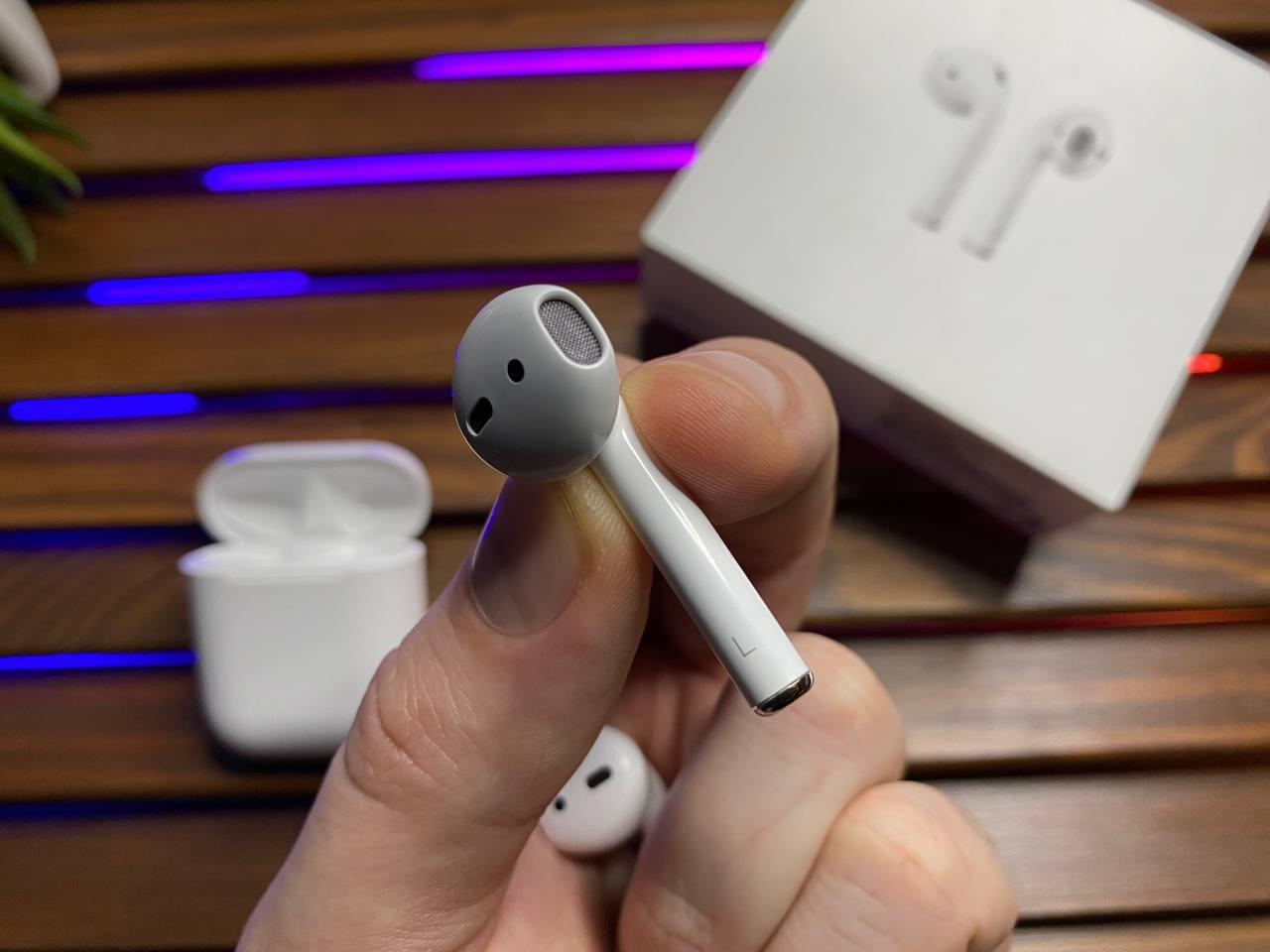 Навушники Apple AirPods 2 iOS 17 без помилки бездротові Wireless Charging case + гарантія та чохол у подарунок - фото 9 - id-p2094621966