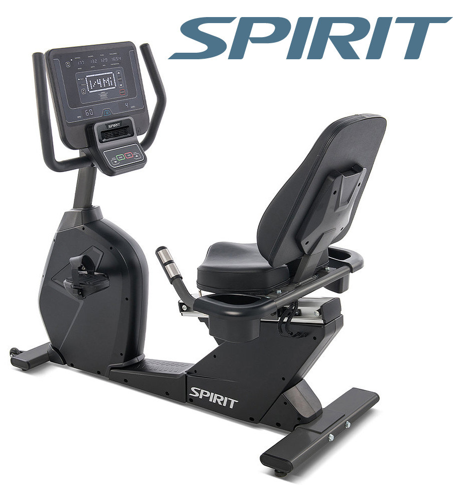 Професійний горизонтальний велотренажер Spirit CR800+ До 180 кг. Горизонтальний, професійний. З монітором