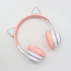 Бездротові навушники з котячими вушками Cat VZV-23M Рожевий / Навушники з підсвічуванням та мікрофоном, фото 6