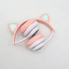 Бездротові навушники з котячими вушками Cat VZV-23M Рожевий / Навушники з підсвічуванням та мікрофоном, фото 7