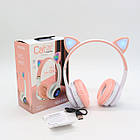 Бездротові навушники з котячими вушками Cat VZV-23M Рожевий / Навушники з підсвічуванням та мікрофоном, фото 10