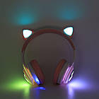 Бездротові навушники з котячими вушками Cat VZV-23M Рожевий / Навушники з підсвічуванням та мікрофоном, фото 5